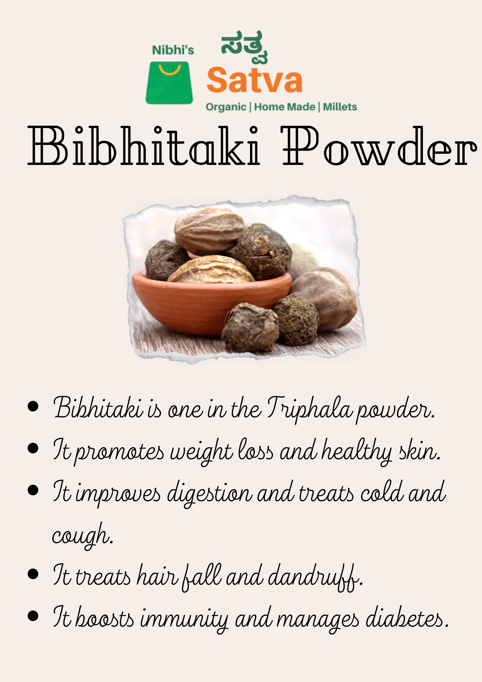 Bibhitaki Fruit Powder